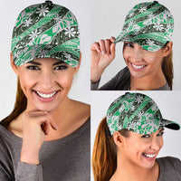 Matie Tahiti Tiare Monstera Classic Cap Polynesian Pattern Curve Style - Polynesian Pride