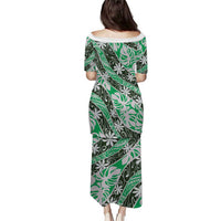 Matie Tahiti Tiare Monstera Puletasi Polynesian Pattern Curve Style - Polynesian Pride