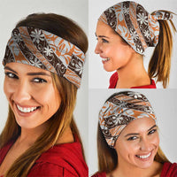 Puatou Tahiti Tiare Monstera Neck Gaiter Polynesian Pattern Curve Style LT01 - Polynesian Pride