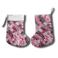 Tarona Tahiti Tiare Monstera Christmas Stocking Polynesian Pattern Curve Style - Polynesian Pride
