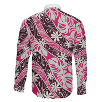 Tarona Tahiti Tiare Monstera Family Matching Off The Shoulder Long Sleeve Dress and Hawaiian Shirt Polynesian Pattern Curve Style LT01 - Polynesian Pride