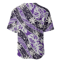 Vareau Tahiti Tiare Monstera Baseball Jersey Polynesian Pattern Curve Style LT01 - Polynesian Pride
