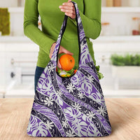 Vareau Tahiti Tiare Monstera Grocery Bag Polynesian Pattern Curve Style - Polynesian Pride