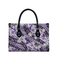 Vareau Tahiti Tiare Monstera Leather Bag Polynesian Pattern Curve Style LT01 - Polynesian Pride