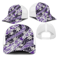 Vareau Tahiti Tiare Monstera Mesh Trucker Cap Polynesian Pattern Curve Style LT01 - Polynesian Pride