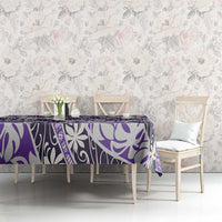 Vareau Tahiti Tiare Monstera Tablecloth Polynesian Pattern Curve Style - Polynesian Pride