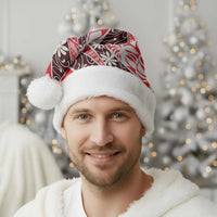 Uteute Tahiti Tiare Monstera Christmas Santa Hat Polynesian Pattern Curve Style - Polynesian Pride