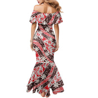 Uteute Tahiti Tiare Monstera Family Matching Mermaid Dress and Hawaiian Shirt Polynesian Pattern Curve Style LT01 - Polynesian Pride