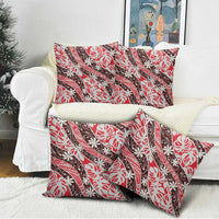 Uteute Tahiti Tiare Monstera Pillow Cover Polynesian Pattern Curve Style - Polynesian Pride