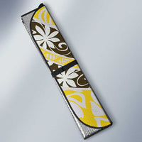 Rearea Tahiti Tiare Monstera Auto Sun Shade Polynesian Pattern Curve Style LT01 - Polynesian Pride