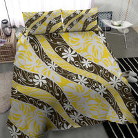 Rearea Tahiti Tiare Monstera Bedding Set Polynesian Pattern Curve Style - Polynesian Pride