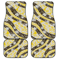 Rearea Tahiti Tiare Monstera Car Mats Polynesian Pattern Curve Style LT01 - Polynesian Pride