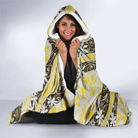 Rearea Tahiti Tiare Monstera Hooded Blanket Polynesian Pattern Curve Style LT01 - Polynesian Pride
