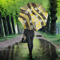 Rearea Tahiti Tiare Monstera Umbrella Polynesian Pattern Curve Style - Polynesian Pride