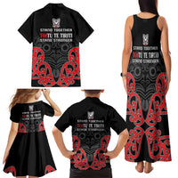 Toitu Te Tiriti 1840 Aotearoa Family Matching Tank Maxi Dress and Hawaiian Shirt Stand Together Stand Stronger LT01 - Polynesian Pride