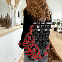 Toitu Te Tiriti 1840 Aotearoa Women Casual Shirt Stand Together Stand Stronger LT01 - Polynesian Pride