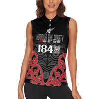 Toitu Te Tiriti 1840 Aotearoa Women Sleeveless Polo Shirt Stand Together Stand Stronger LT01 - Polynesian Pride