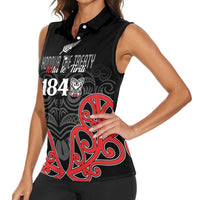 Toitu Te Tiriti 1840 Aotearoa Women Sleeveless Polo Shirt Stand Together Stand Stronger LT01 - Polynesian Pride