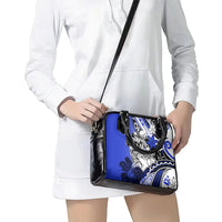 Polynesian Valentine Shoulder Handbag Couple Floral Unique Blue Version LT01 - Polynesian Pride