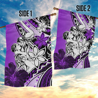 Polynesian Valentine Garden Flag Couple Floral Unique Purple Version LT01 - Polynesian Pride