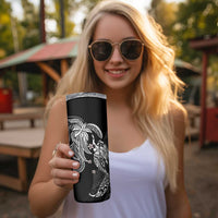 Polynesian Mermaid Plumeria Tribal Tattoo Skinny Tumbler LT01 - Polynesian Pride