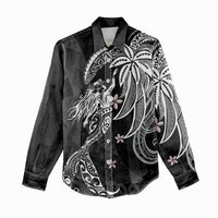 Polynesian Mermaid Plumeria Tribal Tattoo Women Casual Shirt LT01 - Polynesian Pride