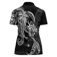 Polynesian Mermaid Plumeria Tribal Tattoo Women Polo Shirt LT01 - Polynesian Pride