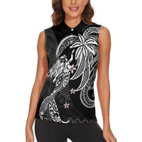 Polynesian Mermaid Plumeria Tribal Tattoo Women Sleeveless Polo Shirt LT01 - Polynesian Pride