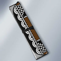 Fiji Brown Masi Pattern Auto Sun Shade Fijian Tapa