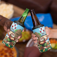 Hawaii Christmas Santa Claus 4 in 1 Can Cooler Tumbler Mele Kalikimaka Tropical Beach LT01 - Polynesian Pride