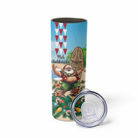 Hawaii Christmas Santa Claus Skinny Tumbler Mele Kalikimaka Tropical Beach LT01 - Polynesian Pride