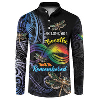 Personalised Polynesian Memorial Button Sweatshirt As Long As I Breathe You'll Be Remembered