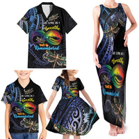 Personalised Polynesian Memorial Family Matching Tank Maxi Dress and Hawaiian Shirt As Long As I Breathe You'll Be Remembered LT01 - Polynesian Pride