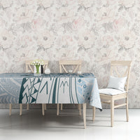 Pasifika Festival Tablecloth Tribal Pattern Blue Version
