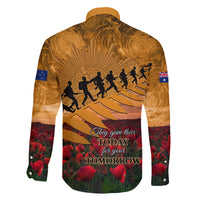 ANZAC Day 2024 Family Matching Off Shoulder Maxi Dress and Hawaiian Shirt Silver Fern With A Trumpet Soldier LT01 - Polynesian Pride