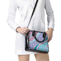 Hawaiian Quilt Pattern Shoulder Handbag Purple Blue Color Mixed - Polynesian Pride