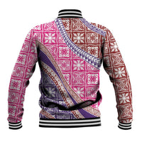 Hawaiian Quilt Pattern Baseball Jacket Sweet Color Mixed - Polynesian Pride
