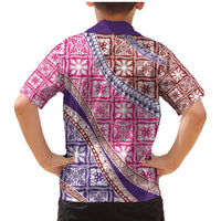 Hawaiian Quilt Pattern Family Matching Mermaid Dress and Hawaiian Shirt Sweet Color Mixed LT01 - Polynesian Pride