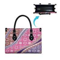 Hawaiian Quilt Pattern Leather Bag Sweet Color Mixed - Polynesian Pride