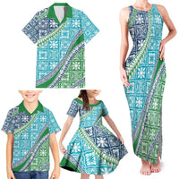 Hawaiian Quilt Pattern Family Matching Tank Maxi Dress and Hawaiian Shirt Fresh Color Mixed LT01 - Polynesian Pride