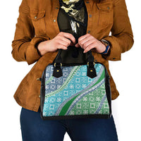 Hawaiian Quilt Pattern Shoulder Handbag Fresh Color Mixed - Polynesian Pride