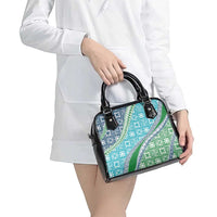 Hawaiian Quilt Pattern Shoulder Handbag Fresh Color Mixed - Polynesian Pride