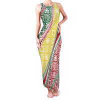 Hawaiian Quilt Pattern Family Matching Tank Maxi Dress and Hawaiian Shirt Special Color Mixed LT01 Mom's Dress Multicolor - Polynesian Pride