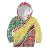 Hawaiian Quilt Pattern Kid Hoodie Special Color Mixed - Polynesian Pride