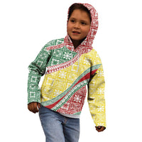 Hawaiian Quilt Pattern Kid Hoodie Special Color Mixed - Polynesian Pride