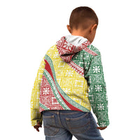 Hawaiian Quilt Pattern Kid Hoodie Special Color Mixed - Polynesian Pride