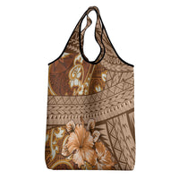 Personalised Fiji Masi Grocery Bag Bula Fijian Masi Tapa Vintage Style LT01 - Polynesian Pride