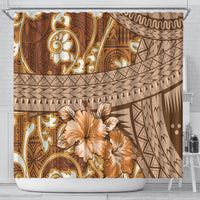 Fiji Masi Shower Curtain Bula Fijian Masi Tapa Vintage Style LT01 - Polynesian Pride