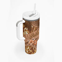 Fiji Masi Tumbler With Handle Bula Fijian Masi Tapa Vintage Style LT01 - Polynesian Pride
