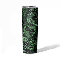 Polynesian Turtle Valentine Skinny Tumbler You And Me Green Hibiscus Heart LT01 - Polynesian Pride